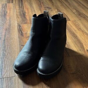 Target Black Textured Ankle Boots